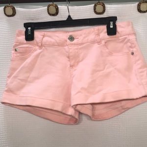 Celebrity pink jean shorts